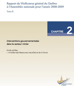 Mines couverture rapport 2009