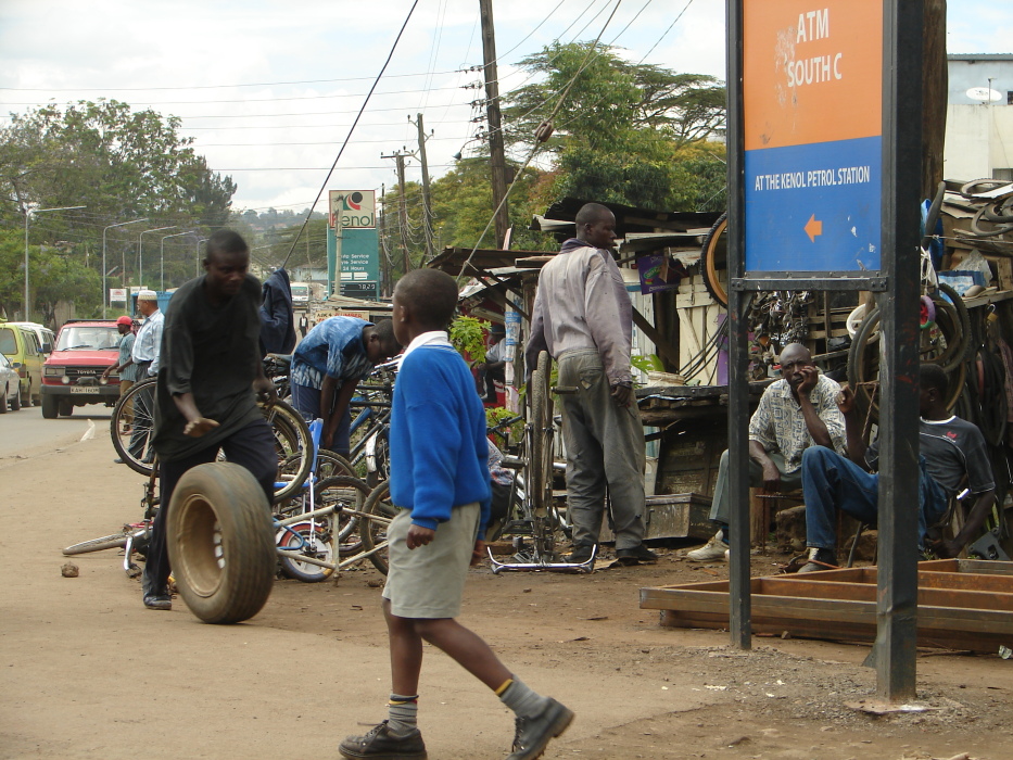 Atelier de réparation de vélos à Nairobi